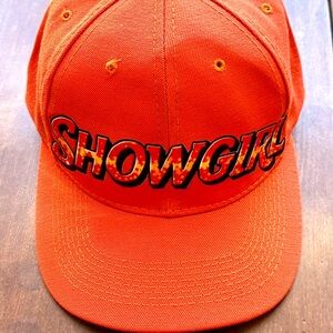 Orange 'SHOWGIRL'  Baseball Cap Adult Size